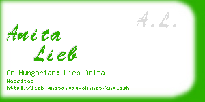 anita lieb business card